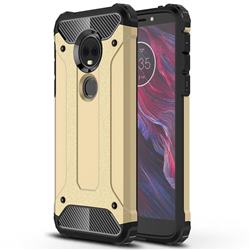 King Kong Armor Premium Shockproof Dual Layer Rugged Hard Cover for Motorola Moto E5 Plus - Champagne Gold