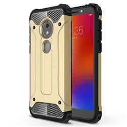 King Kong Armor Premium Shockproof Dual Layer Rugged Hard Cover for Motorola Moto E5 Play Go - Champagne Gold