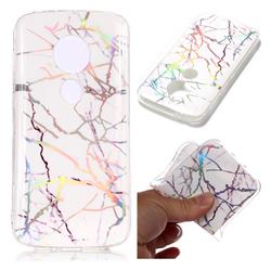 Color White Marble Pattern Bright Color Laser Soft TPU Case for Motorola Moto E5 Play