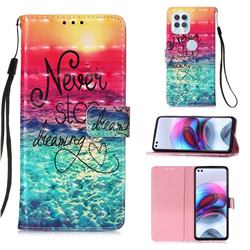 Colorful Dream Catcher 3D Painted Leather Wallet Case for Motorola Edge S