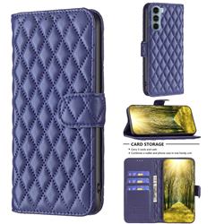 Binfen Color BF-14 Fragrance Protective Wallet Flip Cover for Motorola Moto G200 5G - Blue