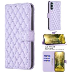 Binfen Color BF-14 Fragrance Protective Wallet Flip Cover for Motorola Moto G200 5G - Purple