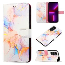 Galaxy Dream Marble Leather Wallet Protective Case for Motorola Moto G22