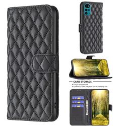Binfen Color BF-14 Fragrance Protective Wallet Flip Cover for Motorola Moto G22 - Black