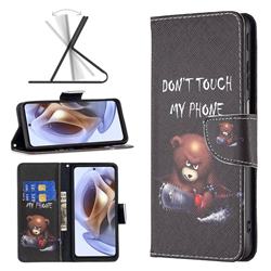 Chainsaw Bear Leather Wallet Case for Motorola Moto G31 G41