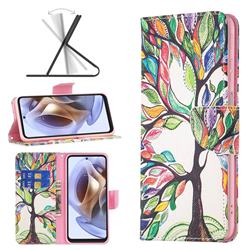 The Tree of Life Leather Wallet Case for Motorola Moto G31 G41
