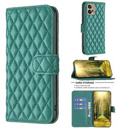Binfen Color BF-14 Fragrance Protective Wallet Flip Cover for Motorola Moto G32 - Green