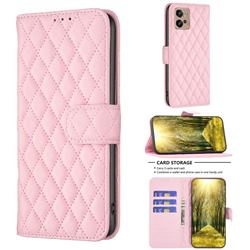 Binfen Color BF-14 Fragrance Protective Wallet Flip Cover for Motorola Moto G32 - Pink