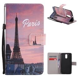 Paris Eiffel Tower PU Leather Wallet Case for Motorola Moto G4 G4 Plus