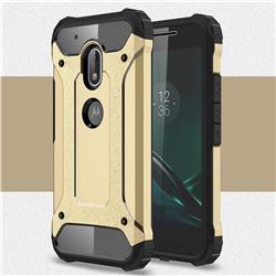 King Kong Armor Premium Shockproof Dual Layer Rugged Hard Cover for Motorola Moto G4 Play - Champagne Gold