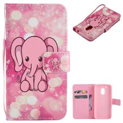 Pink Elephant PU Leather Wallet Case for Motorola Moto G4 Play