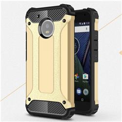 King Kong Armor Premium Shockproof Dual Layer Rugged Hard Cover for Motorola Moto G5 - Champagne Gold