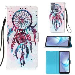 ColorDrops Wind Chimes 3D Painted Leather Wallet Case for Motorola Moto G50