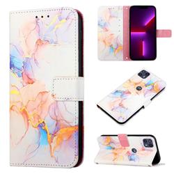 Galaxy Dream Marble Leather Wallet Protective Case for Motorola Moto G50 5G