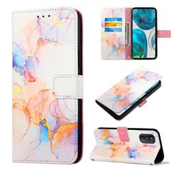 Galaxy Dream Marble Leather Wallet Protective Case for Motorola Moto G52