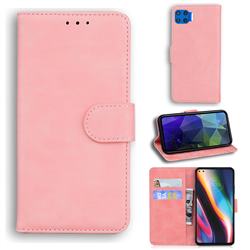 Retro Classic Skin Feel Leather Wallet Phone Case for Motorola Moto G 5G Plus - Pink