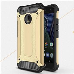 King Kong Armor Premium Shockproof Dual Layer Rugged Hard Cover for Motorola Moto G5 Plus - Champagne Gold