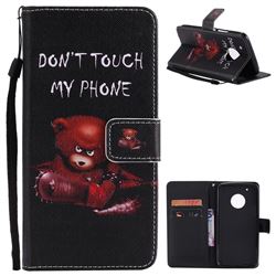 Angry Bear PU Leather Wallet Case for Motorola Moto G5 Plus