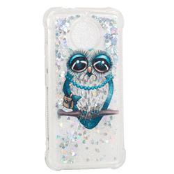 Sweet Gray Owl Dynamic Liquid Glitter Sand Quicksand Star TPU Case for Motorola Moto G5S