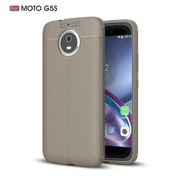 Luxury Auto Focus Litchi Texture Silicone TPU Back Cover for Motorola Moto G5S - Gray