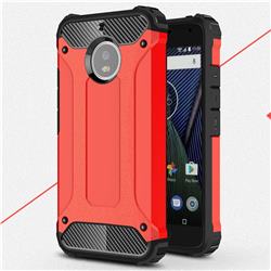 King Kong Armor Premium Shockproof Dual Layer Rugged Hard Cover for Motorola Moto G5S - Big Red