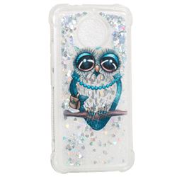 Sweet Gray Owl Dynamic Liquid Glitter Sand Quicksand Star TPU Case for Motorola Moto G6