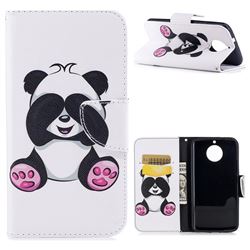 Lovely Panda Leather Wallet Case for Motorola Moto G6