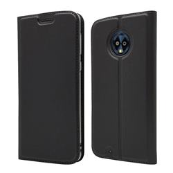 Ultra Slim Card Magnetic Automatic Suction Leather Wallet Case for Motorola Moto G6 - Star Grey