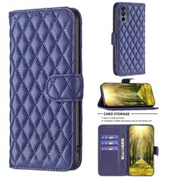 Binfen Color BF-14 Fragrance Protective Wallet Flip Cover for Motorola Moto G62 5G - Blue