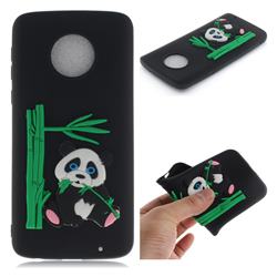 Panda Eating Bamboo Soft 3D Silicone Case for Motorola Moto G6 Plus G6Plus - Black