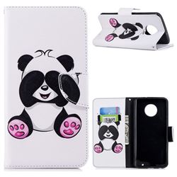 Lovely Panda Leather Wallet Case for Motorola Moto G6 Plus G6Plus