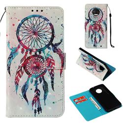 ColorDrops Wind Chimes 3D Painted Leather Wallet Case for Motorola Moto G6 Plus G6Plus