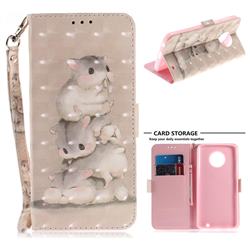 Three Squirrels 3D Painted Leather Wallet Phone Case for Motorola Moto G6 Plus G6Plus