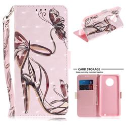 Butterfly High Heels 3D Painted Leather Wallet Phone Case for Motorola Moto G6 Plus G6Plus