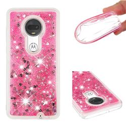 Dynamic Liquid Glitter Quicksand Sequins TPU Phone Case for Motorola Moto G7 / G7 Plus - Rose