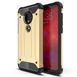 King Kong Armor Premium Shockproof Dual Layer Rugged Hard Cover for Motorola Moto G7 / G7 Plus - Champagne Gold