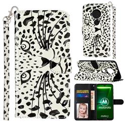 Leopard Panther 3D Leather Phone Holster Wallet Case for Motorola Moto G7 / G7 Plus