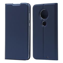Ultra Slim Card Magnetic Automatic Suction Leather Wallet Case for Motorola Moto G7 / G7 Plus - Royal Blue
