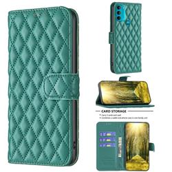 Binfen Color BF-14 Fragrance Protective Wallet Flip Cover for Motorola Moto G71 5G - Green