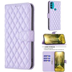 Binfen Color BF-14 Fragrance Protective Wallet Flip Cover for Motorola Moto G71 5G - Purple