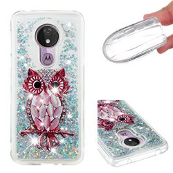 Seashell Owl Dynamic Liquid Glitter Quicksand Soft TPU Case for Motorola Moto G7 Power
