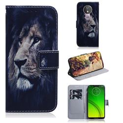 Lion Face PU Leather Wallet Case for Motorola Moto G7 Power