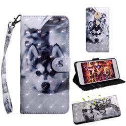 Husky Dog 3D Painted Leather Wallet Case for Motorola Moto G7 Play