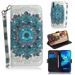 Peacock Mandala 3D Painted Leather Wallet Phone Case for Motorola Moto G8 Power Lite
