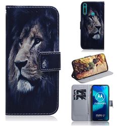 Lion Face PU Leather Wallet Case for Motorola Moto G8 Power Lite