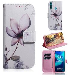 Magnolia Flower PU Leather Wallet Case for Motorola Moto G8 Power Lite