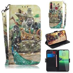 Beast Zoo 3D Painted Leather Wallet Phone Case for Motorola Moto G8 Play