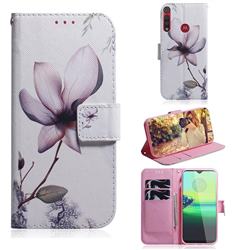Magnolia Flower PU Leather Wallet Case for Motorola Moto G8 Play
