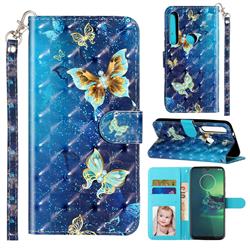 Rankine Butterfly 3D Leather Phone Holster Wallet Case for Motorola Moto G8 Play
