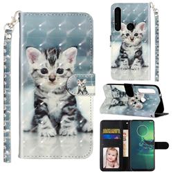 Kitten Cat 3D Leather Phone Holster Wallet Case for Motorola Moto G8 Play